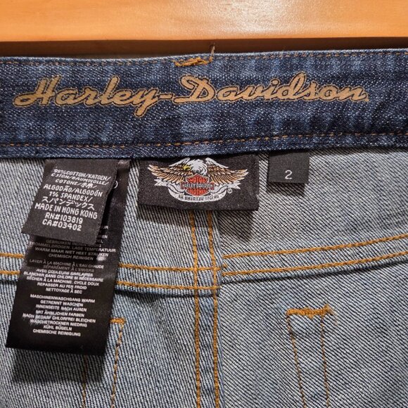 Harley Davidson Women's Jeans Size 2 Classic Boot Cut Flare Leg Medium Wash - Picture 7 of 13